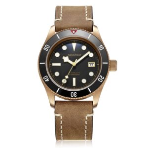 Home aquatico bronze sea star black dial watch (black ceramic bezel)