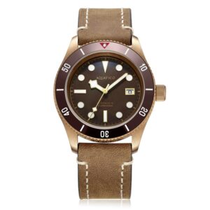 Home aquatico bronze sea star brown dial watch (ceramic insert)