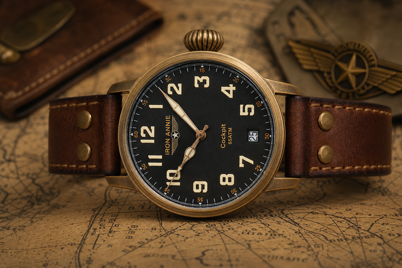Bronze Aviator - Black Dial